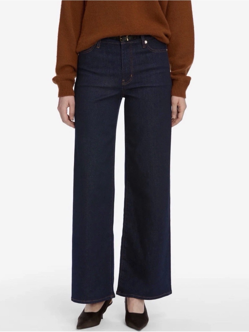 FRAME Denim Le Slim Palazzo High Rise Wide Leg Jeans  Color Rinse NWT Size 33